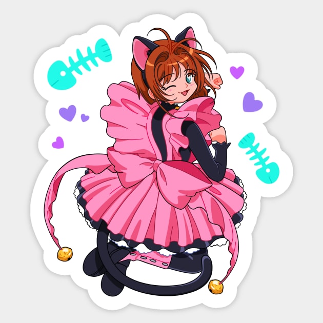 Cat Girls Forever Sticker by ChromaChamelea